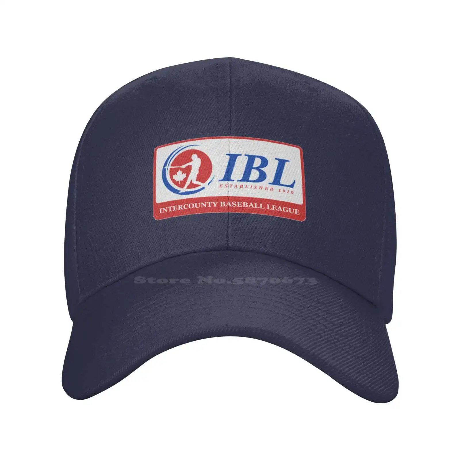 Casquette en denim avec logo de la ligue de baseball Intercounty, chapeau de qualité