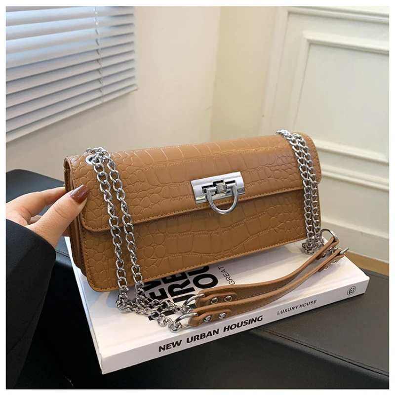 Designer Brand Fashion Crocodile Women's New Chain Single Shoulder Crossbody Bags for Women Hot Selling Free Shipping