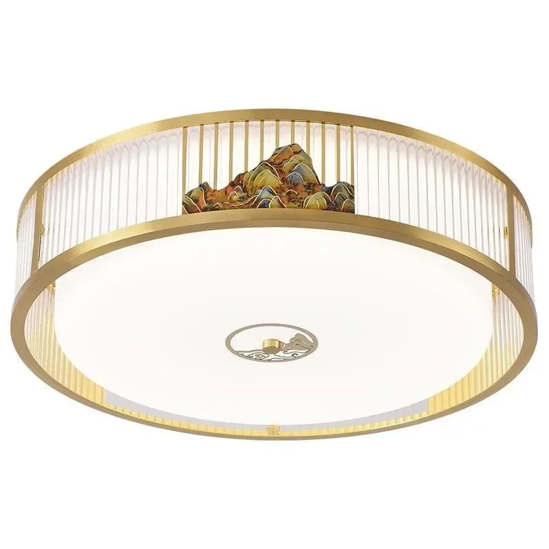 LED ceiling light new Chinese bedroom light household simple atmosphere round room light entrance aisle restaurant living room