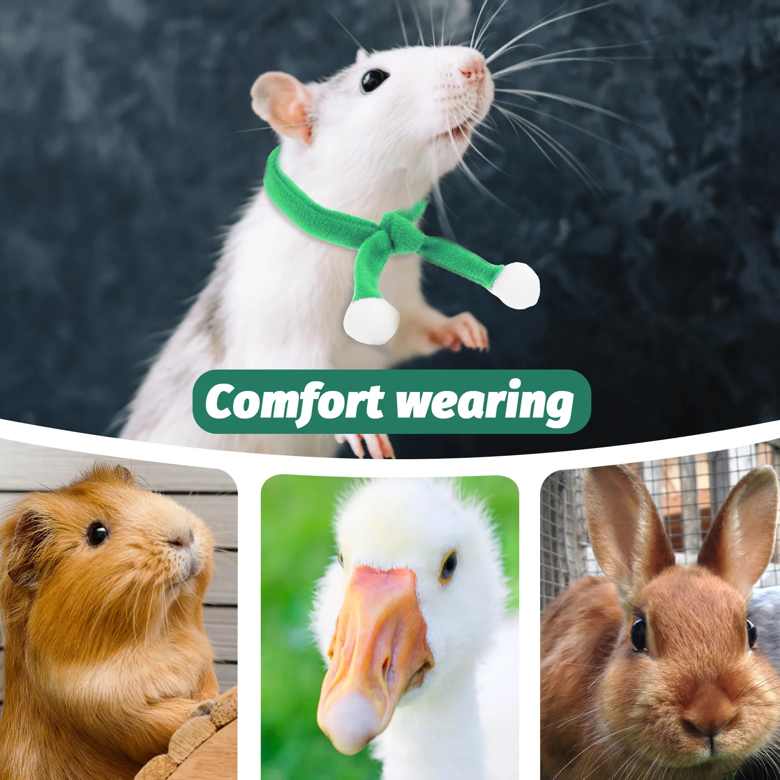 

6 Pcs Fleece Pet Christmas Hat Scarf Set Hats Bulk Cat Costume Accessories