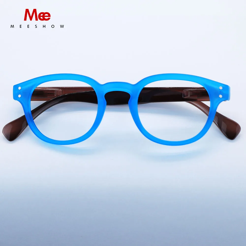 

Meeshow Brand Azure Color Reading Glasses Women Retro Anti blue Light Men Europe Stylish Prescription gafas+1.75 Lesebrille 1513