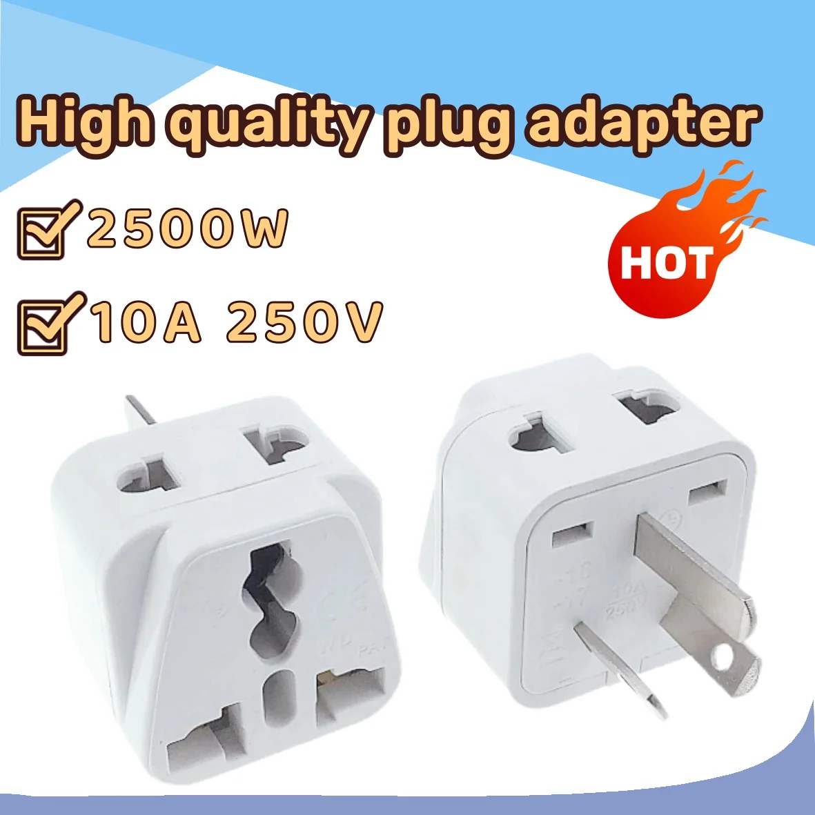 Australia,New Zealand, China Power Plug Adapter,AU Travel Adapter 2 in 1 USA Grounded Outlet Universal Socket-Type I- Argentina