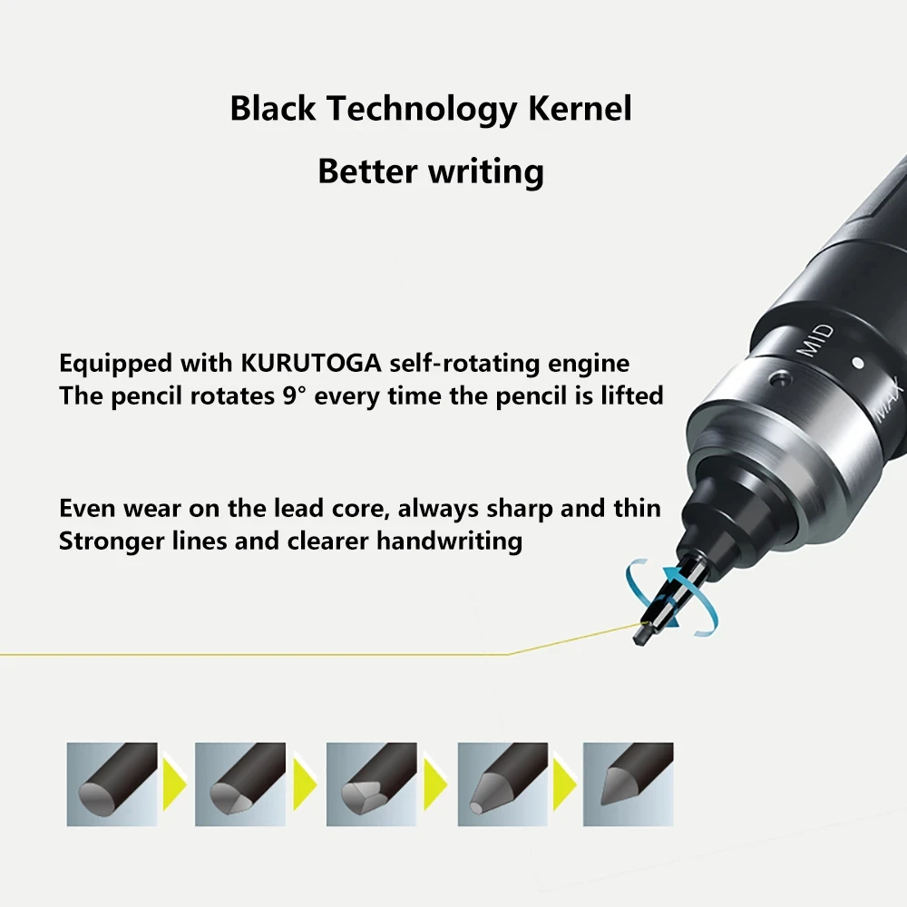 Uni kuru toga dive metallic mechanischer stift limitierte auflage m5-5000 0,5mm automatischer rotations kern japanisches briefpapier – Detail 8