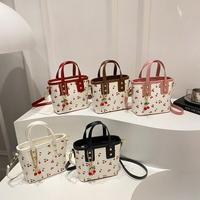 Fashion Cherry Handbag Versatile Female Tote Bucket Bag Cute Commuting Crossbody Bags Large Capacity Shoulder Bags Girl Gifts