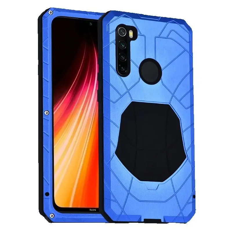 Imatch Aluminum Metal Silicone Shockproof Case Cover For Xiaomi Redmi Note 10 8 7 Pro Dirt Shock Proof Cover For Redmi K40 K30