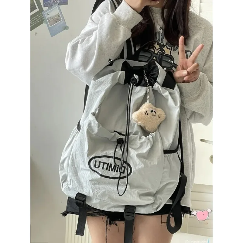 

ex Travel Bapa Lightweight Dstring Mountain Climbing Bag School Class Bag Soft oulder Straps Large Capaci