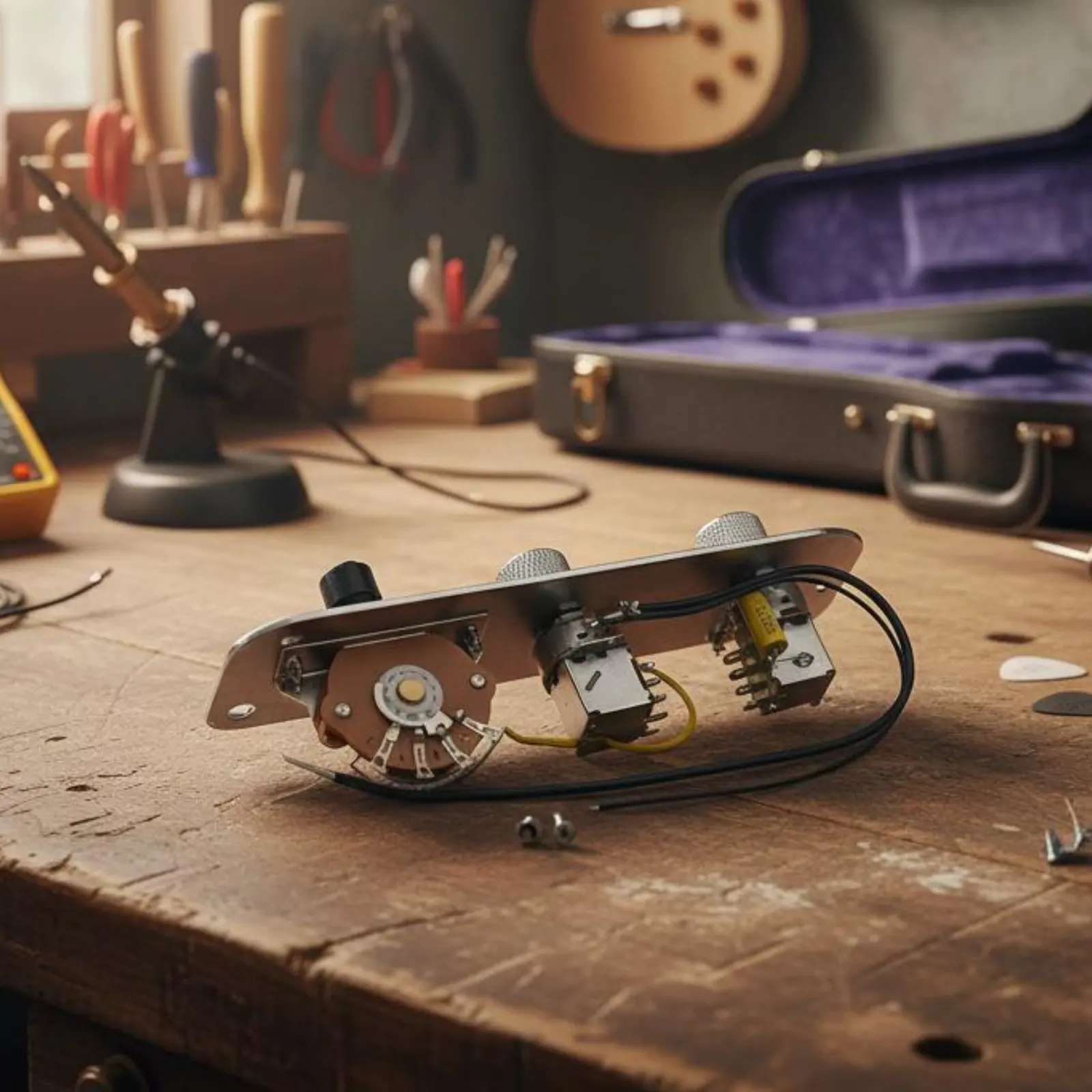 Prewired Tele Control Plate Easy Install Push-Pull 250K Wiring Harness Electric Guitar Wiring Harness Low Noise
