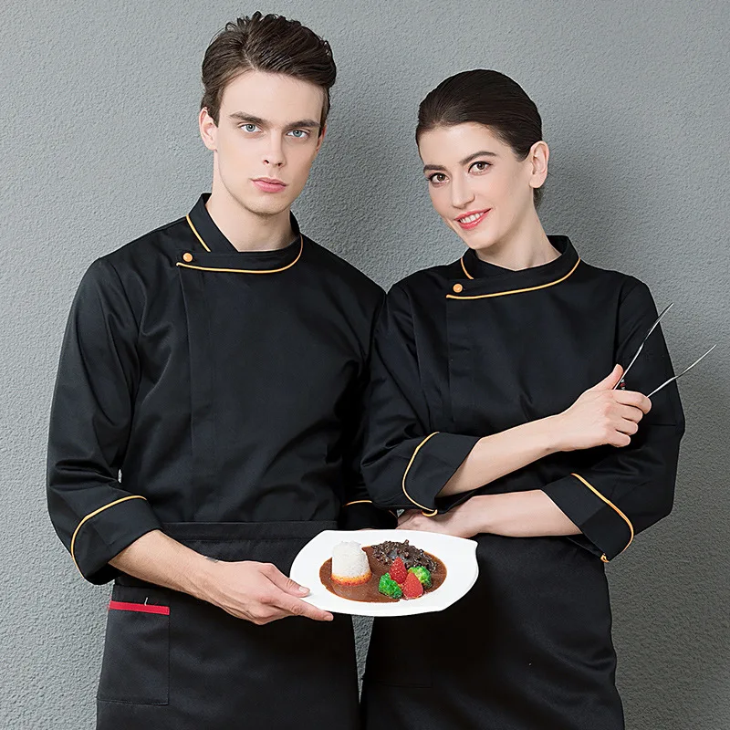 C708 Hotel Kitchen Chef Uniforms Short Sleeved Chef Jacket Wholesale Food Service Clothes Plus Size Waiter Coat Chef Uniform