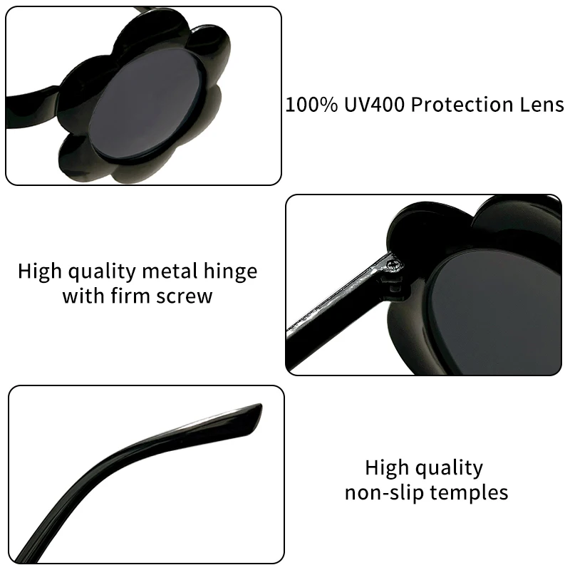 Imagen 4: Raindo 2023, gafas de sol con bonitos dibujos de flores y corazones para niños, gafas redondas para niños, gafas de sol de colores a la moda para bebés, gafas para niños y niñas