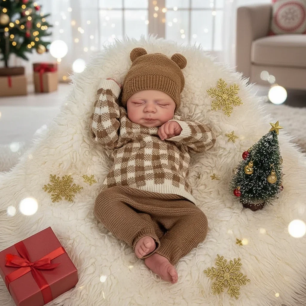 18inch Full Vinyl Girl Body Pascale Painted Hair Lifelike the Reborn Doll 3D Skin Art Doll