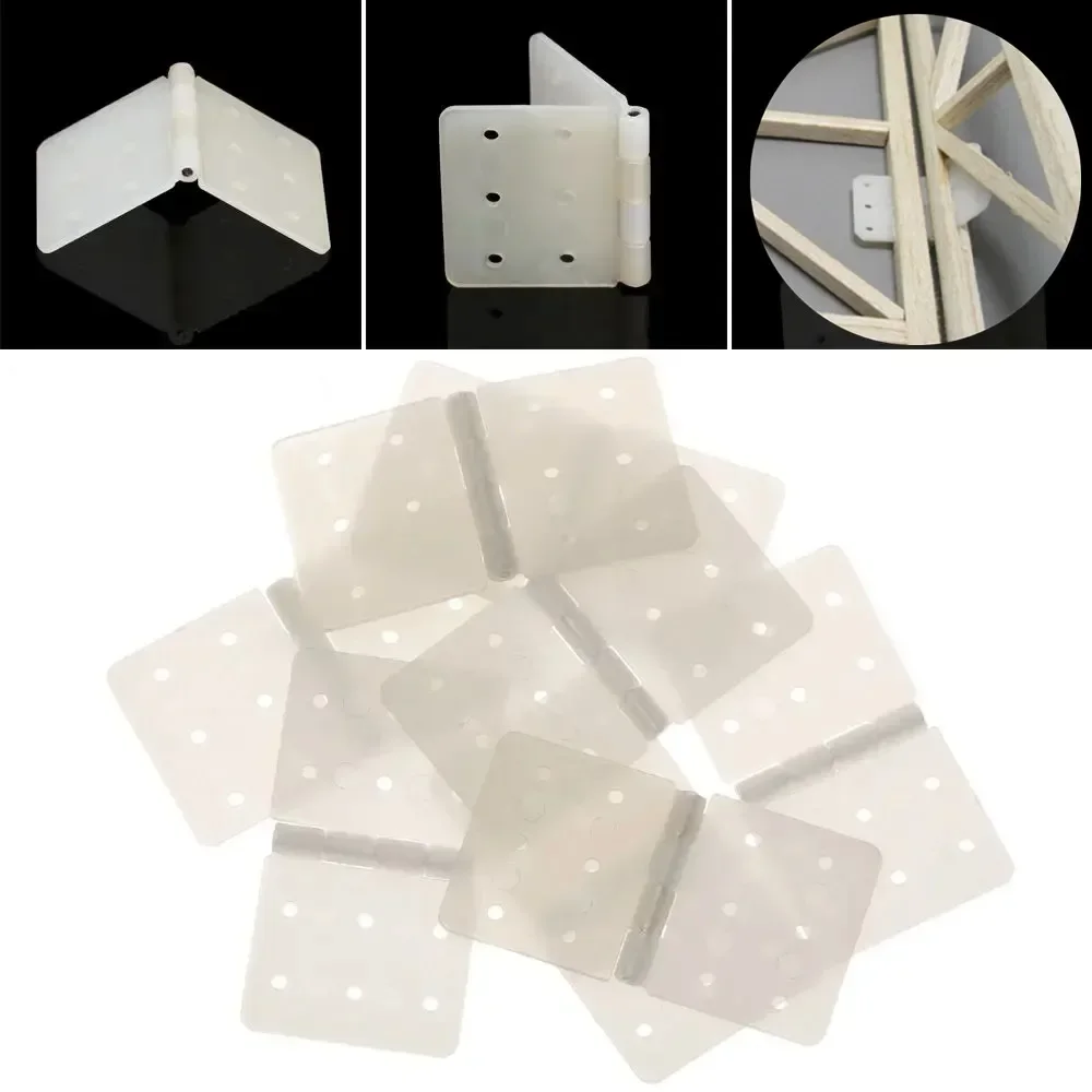 20pcs Nylon & Pinned Hinge for RC Airplane Aileron Connection Parts Aeromodelling Model DIY Accessories KT su27 fixed wing