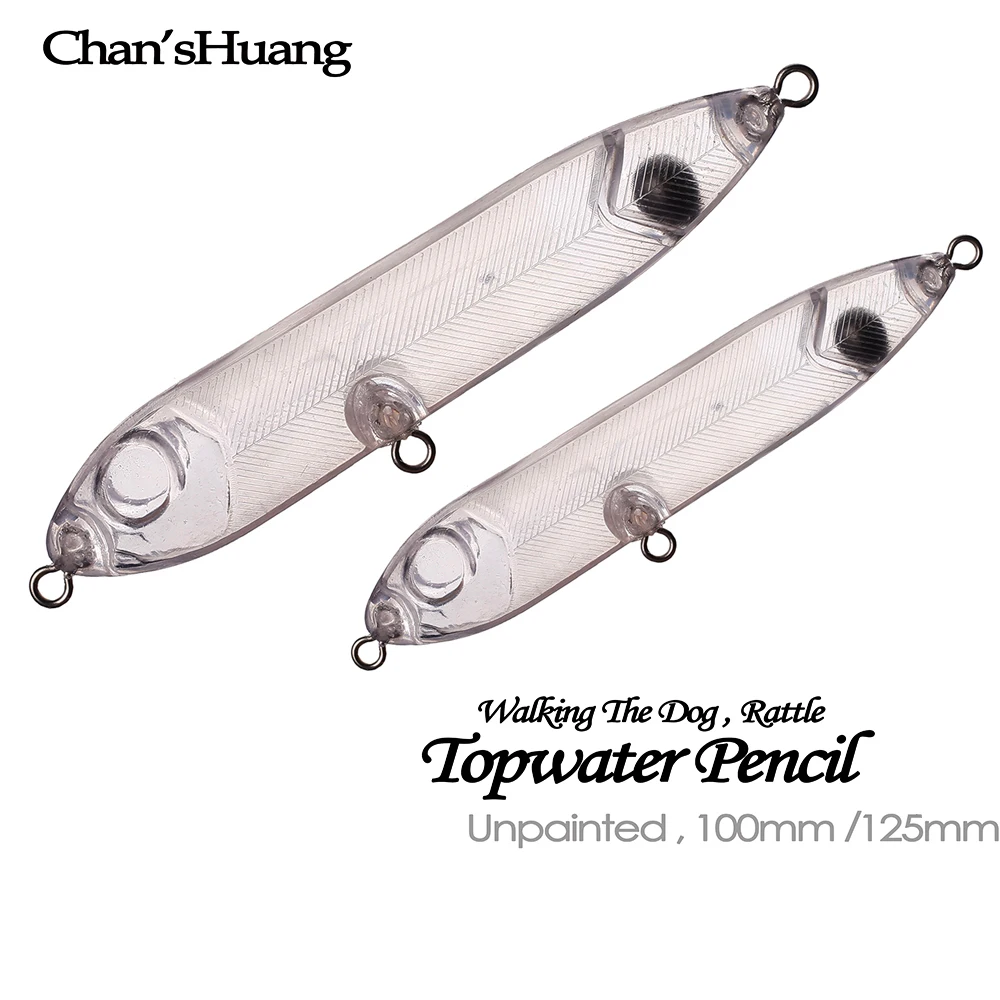 

Chan’sHuang 20PCS Unpainted Blanks Bait 10g/20.9g Walking The Dog Rattle Topwater Pencil DIY Handmade Artificial Fishing Lure