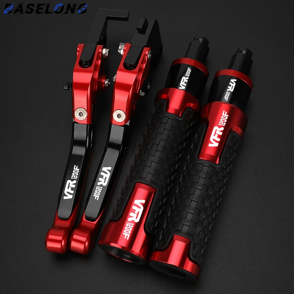 

VFR 1200F Motorcycle Adjustable Clutch Brake Levers Handle Bar End Grips Caps For HONDA VFR1200F 2010 2011 2012 2013 2014-2016