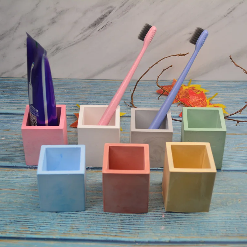 Pen Holder Storage Box Clay Silicone Molds Flowerpot Vase Concret Cement Resin Mold Aromatherapy Candle Cup Mould