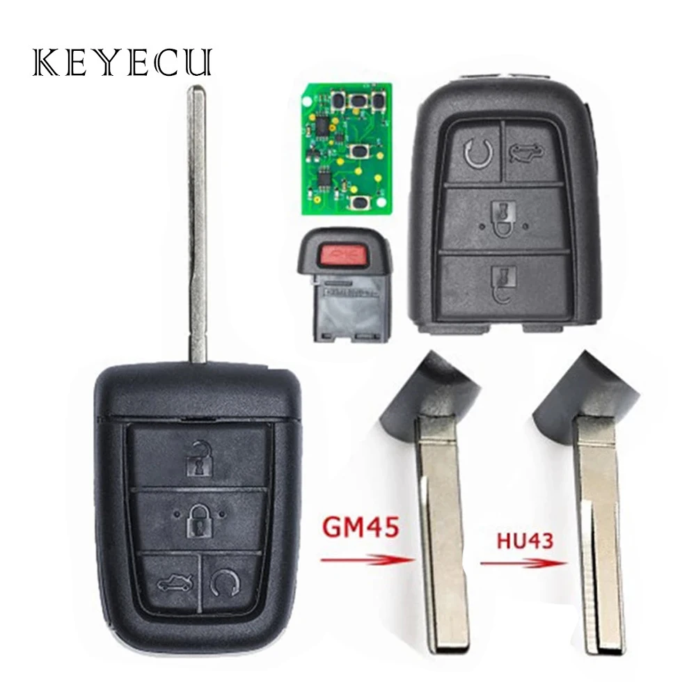 

Keyecu 5 Buttons 315 / 433MHz ID46 Chip Remote Car Key Fob for Holden Commodore VE 2006 2007 2008 2009 2010 2011 2012 2013