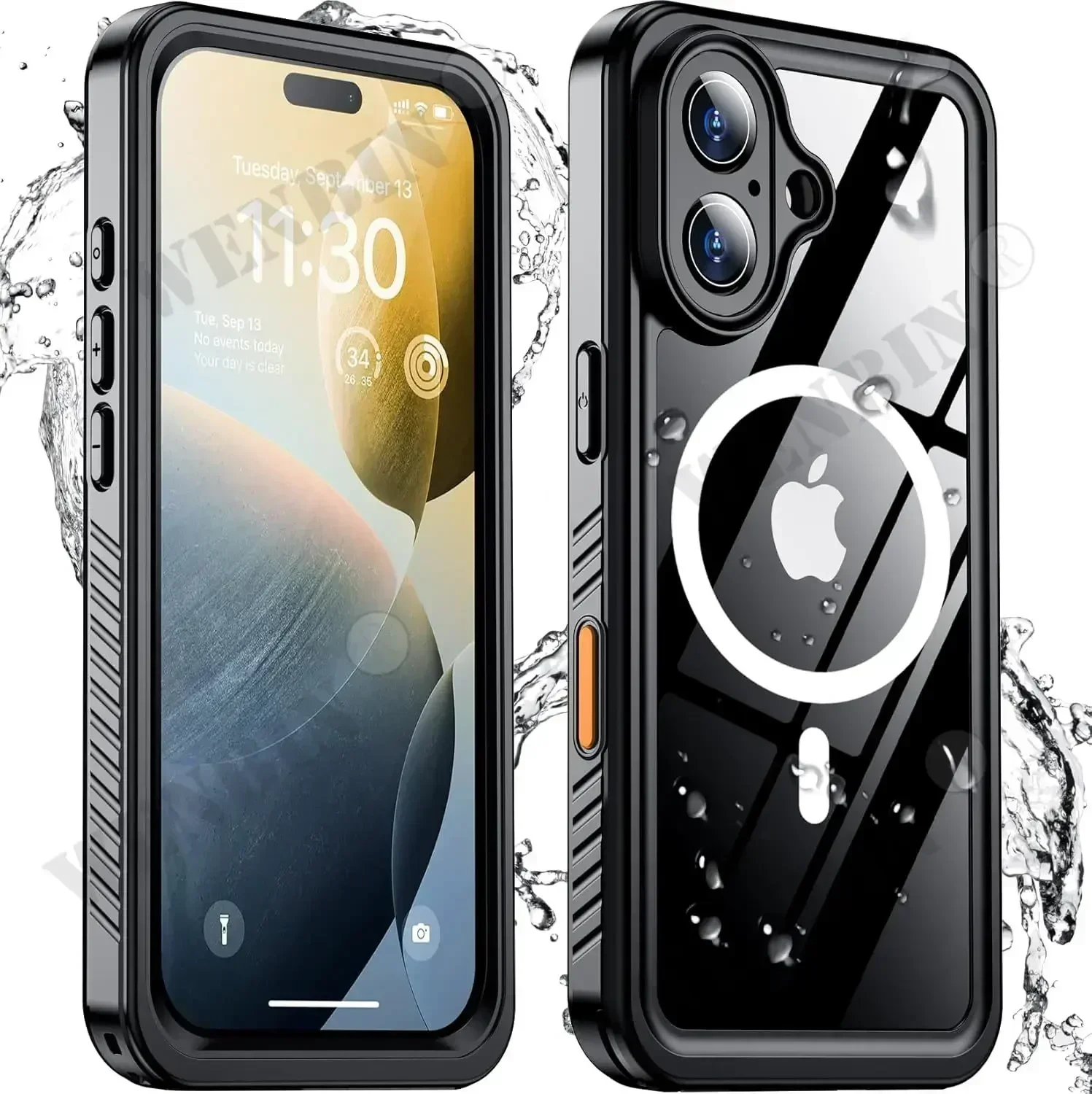 WENBIN IP68 Wasserdichte Hülle für iPhone 17 16 15 Pro Max Plus Ganzkörper-Schutzhülle Schwimmen Unterwasser Tauchen Magsafe Magnetische Fundas 3