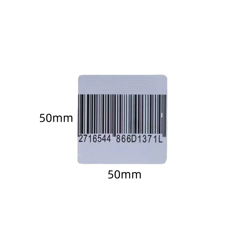 1000 pieces RF Anti-Theft Label 50 * 50mm Barcode Soft Label RF System Universal Product Anti-Theft Special Soft Label