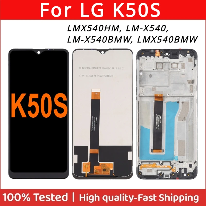 

IPS 6.5" For LG K50S LMX540HM LM-X540 LM-X540BMW LMX540BMW LCD Display Touch Screen Digitizer Assembly Repair Parts