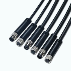 Waterproof M8 Male Female Aviation Plug Socket Straight Circular Connector 3pin 4pin 5pin 6pin Sensor Electrical Power Cable