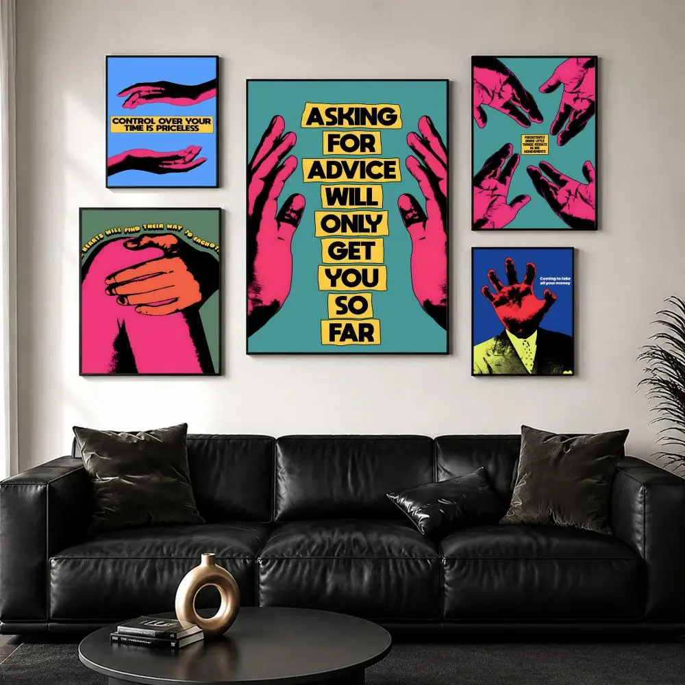 Pointing F-FingerS Poster Self-Adhesive Stylish Art Print Poster Wall Home Decor