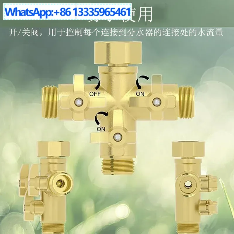 

2Pcs 3way Garden Hose Dispenser Heavy Duty Outdoor Hose Adapter Connector, Hose Faucet Adapter