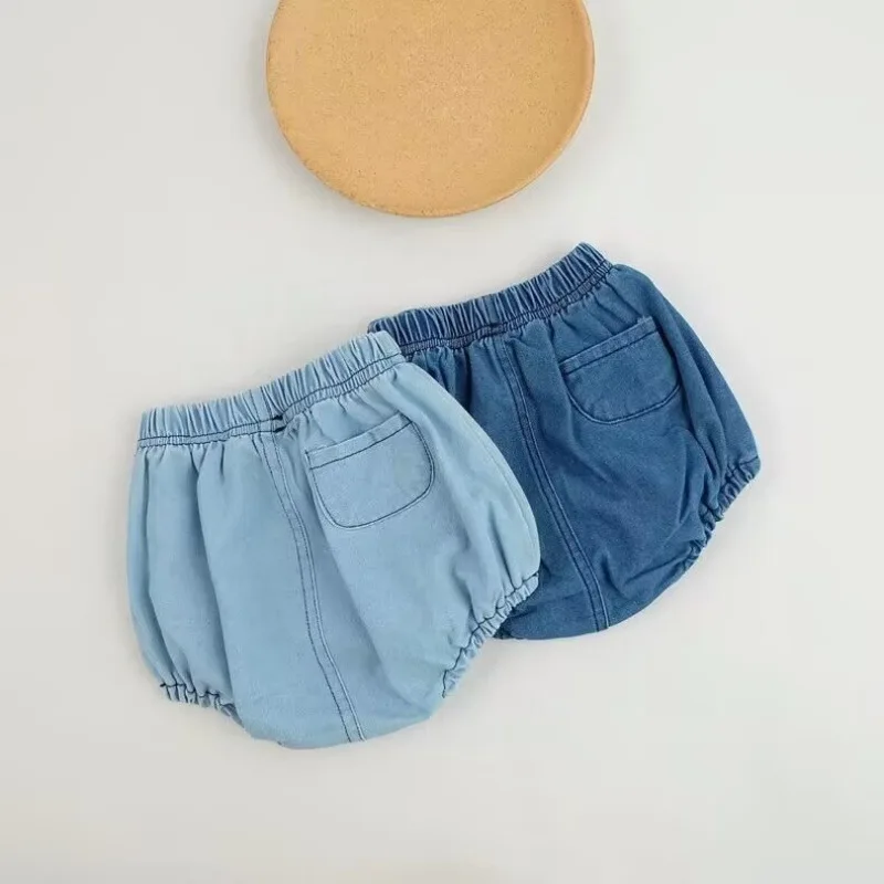 Sommer-Shorts für Babys und Kleinkinder, Lässige Jeans-Shorts mit Taschen-Design für Mädchen und Jungen, Kinderbekleidung 0-24 Monate – Detail 14