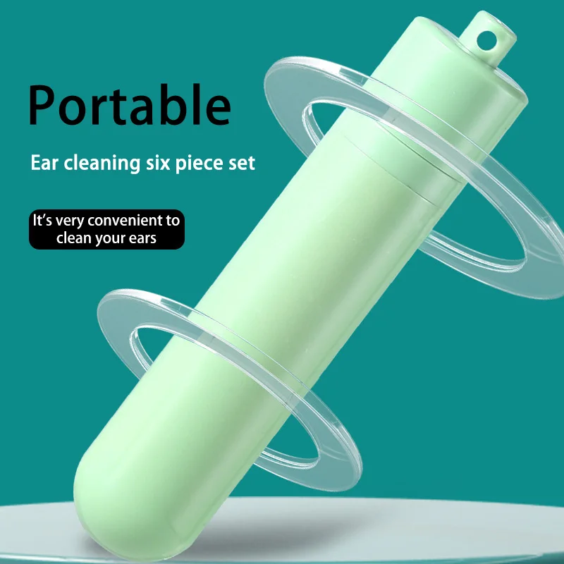 

6 шт./компл., набор инструментов для удаления ушной серы с трубкой для хранения, набор для чистки ушей, ложки для ушей, средства для чистки кюреток