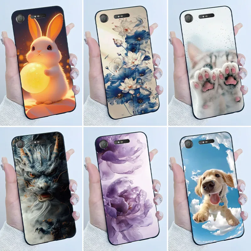Funda para Sony Xperia XZ1 G8341 G8342 SO-01K / XZ1 Compact G8441 G8442 SO-02K, funda estética de lujo, bonita y fresca, de silicona suave para teléfono