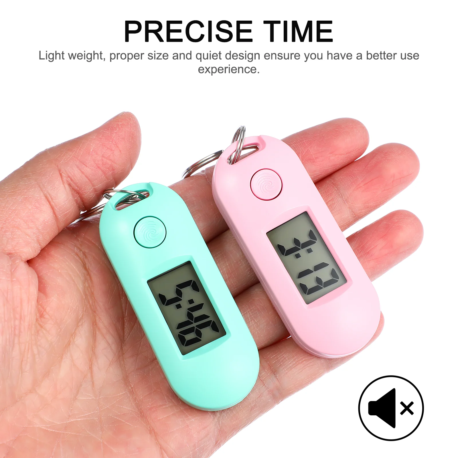 6 Pcs Portable Electronic Watch Student Keychain Digital Watches Plastic Pocket with