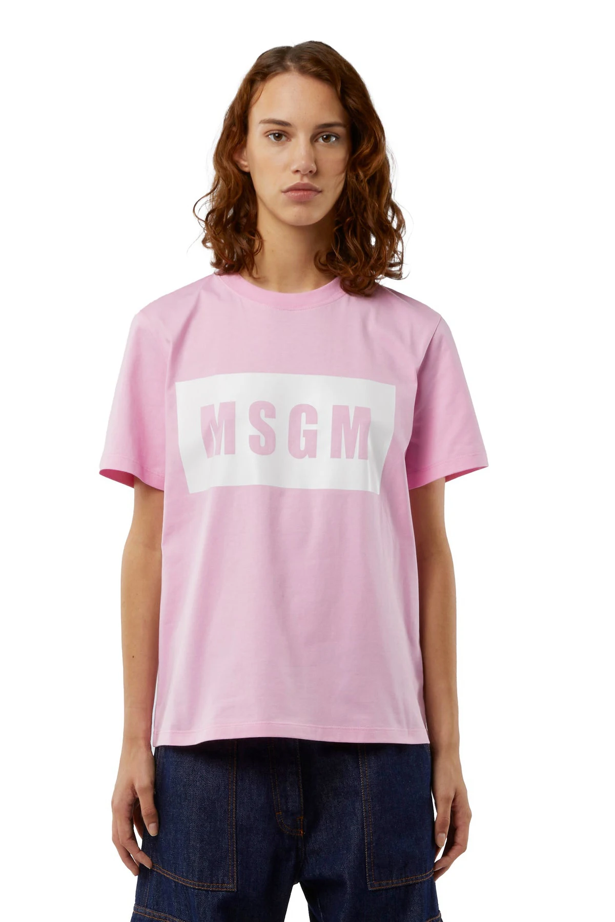 

Plus Size Japanese Niche MM Home Box Logo Letter Printing Pure Cotton Half-sleeved Women's T-shirt Summer Simple Round Neck Tee