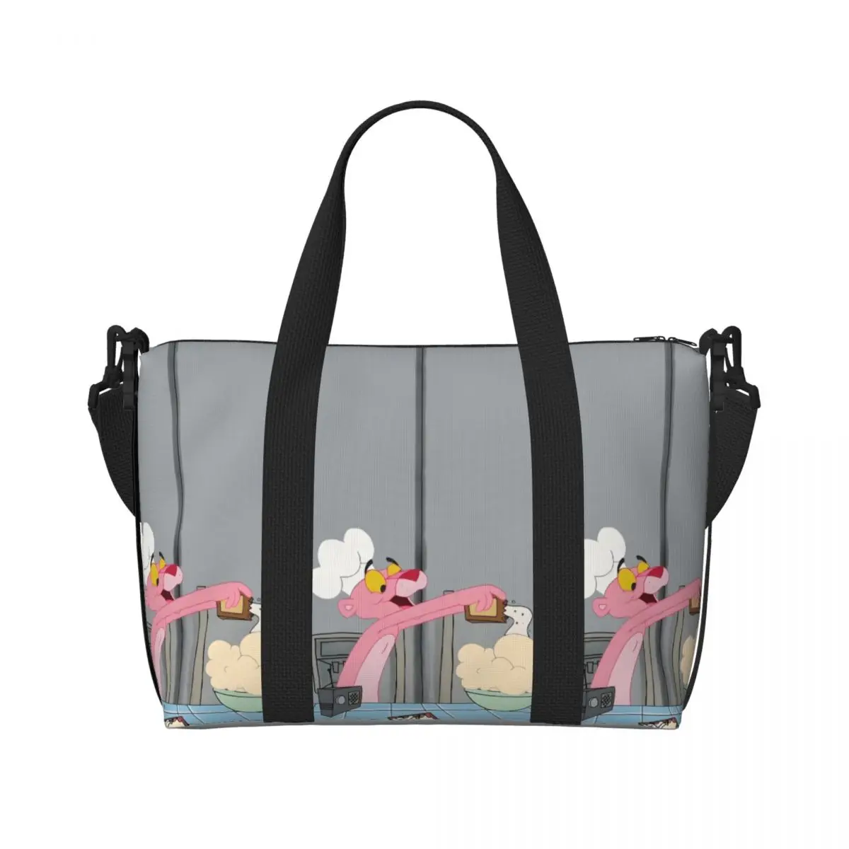 

Изготовленная на заказ сумка для покупок продуктов с P-Panthered, женская большая вместительная сумка для комедийных и загадочных фильмов, пляжные дорожные сумки для спортзала