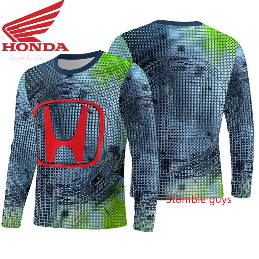 

Honda Men Long Sleeve T-Shirt Spring Autumn Casual Women Clothes Sporty Casual Women Clothes Wear​