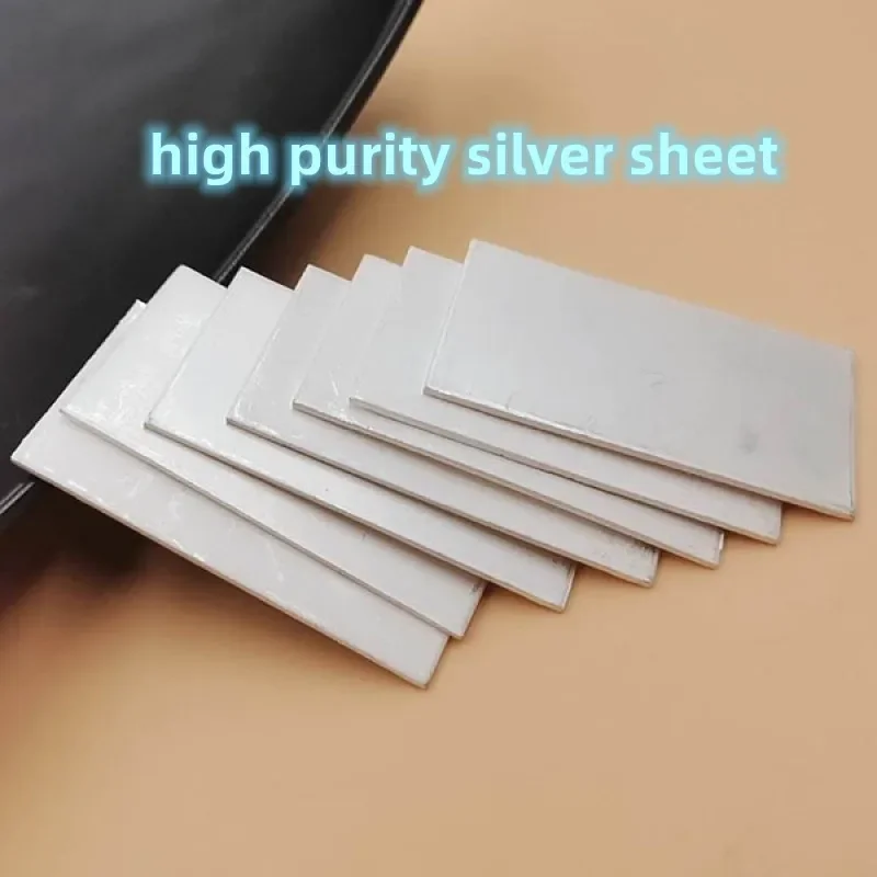 

99.99 pure silver thickness 0.05mm to 3.0mm 100*100mm silver sheet metal silver for accessories