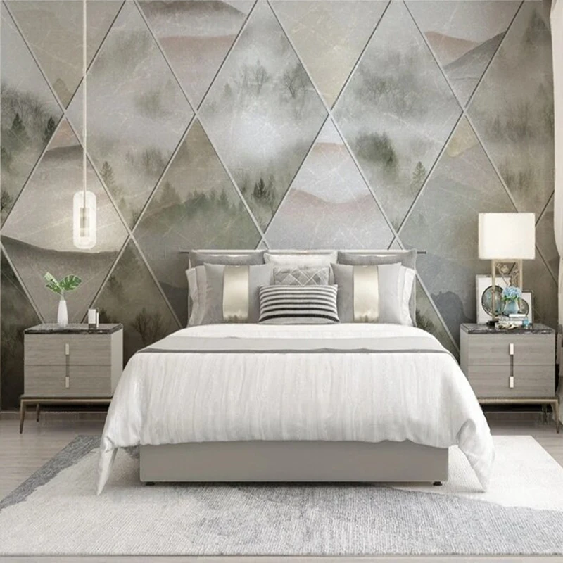 

Custom Landscape Wall Murals Modern Geometric Pattern Wallpaper Background for Home Decor Living Room Bedroom Wall Art