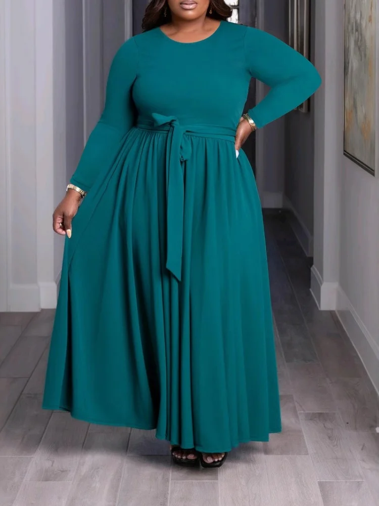 Wmstar Dress Women Wholesale Selling Cross Border Autumn Winter Large Sized Stylish Commuting Dresses with A Large Swing 2025
