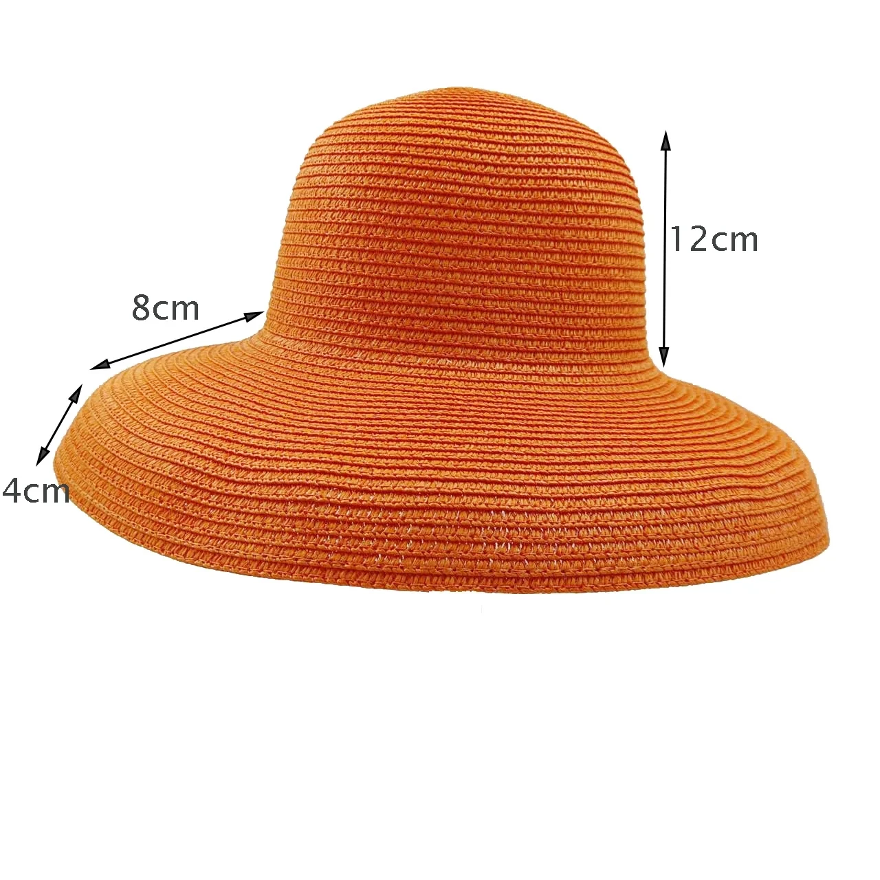 Orange Hat New Hepburn Style Women\'s Foldable Beach Hat Cover Outdoor Travel sun Hat шляпа соломенная