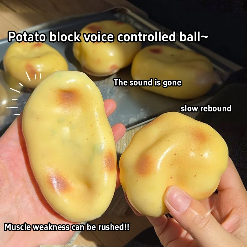 Squishy Potato Stress Ball Squeeze Toy Crispy Potato Squishy Fidget Ball Handmade Round Blocks Filled Gifts For Adult Home Decor