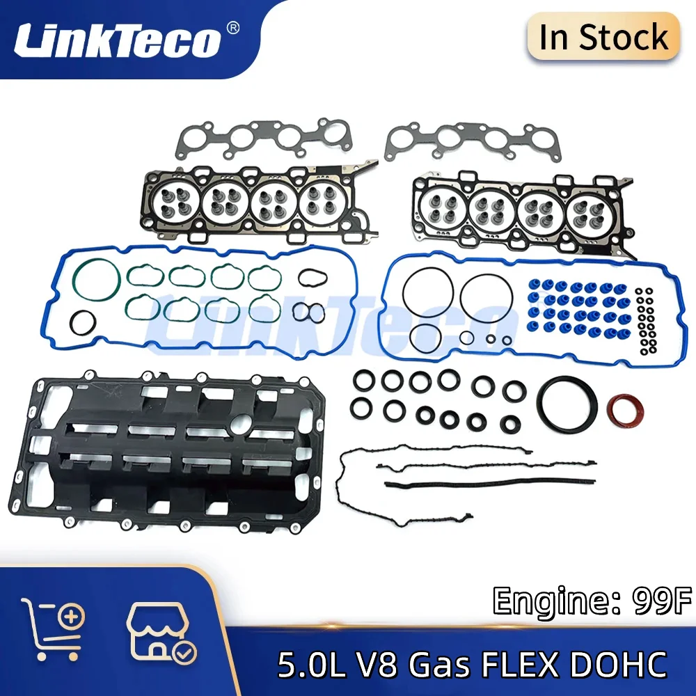 Car Engine Full Gasket Set for 2011-2014 Ford F-150 Mustang LOBO 5.0 L V8 Gas FLEX DOHC Naturally Aspirated 99F