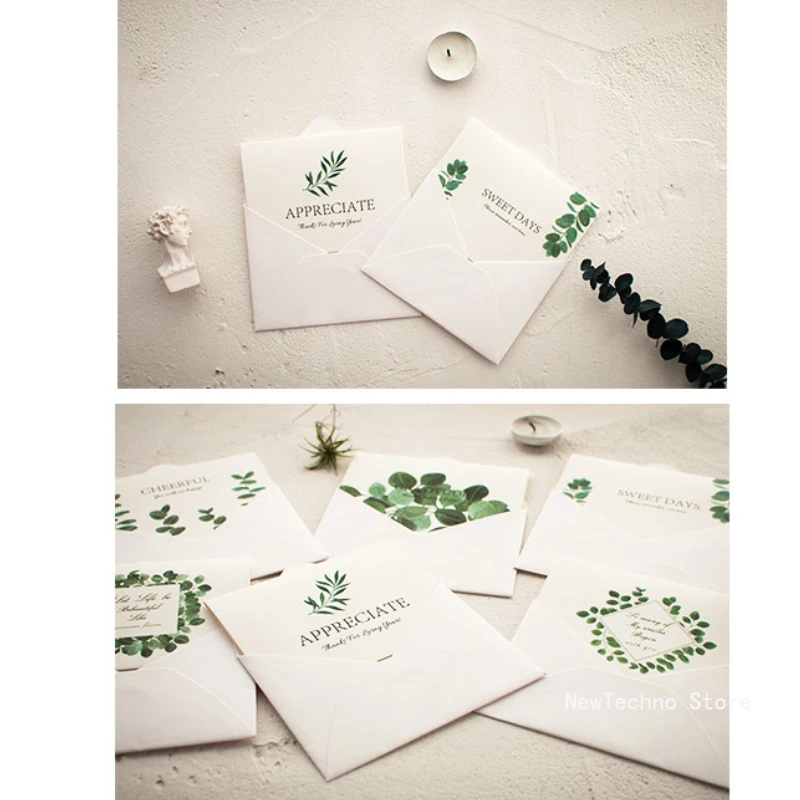 2024 Festive Greeting Card With Envelopes And Stickers Birthday Wedding Holiday Party Invitation Cards Message Blessing Card