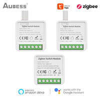 Tuya Zigbee3.0 1/2/3/4Gang Smart Switch Module 2 Way Control DIY Breaker Smart Home Works With Alexa Google Home Yandex Alice