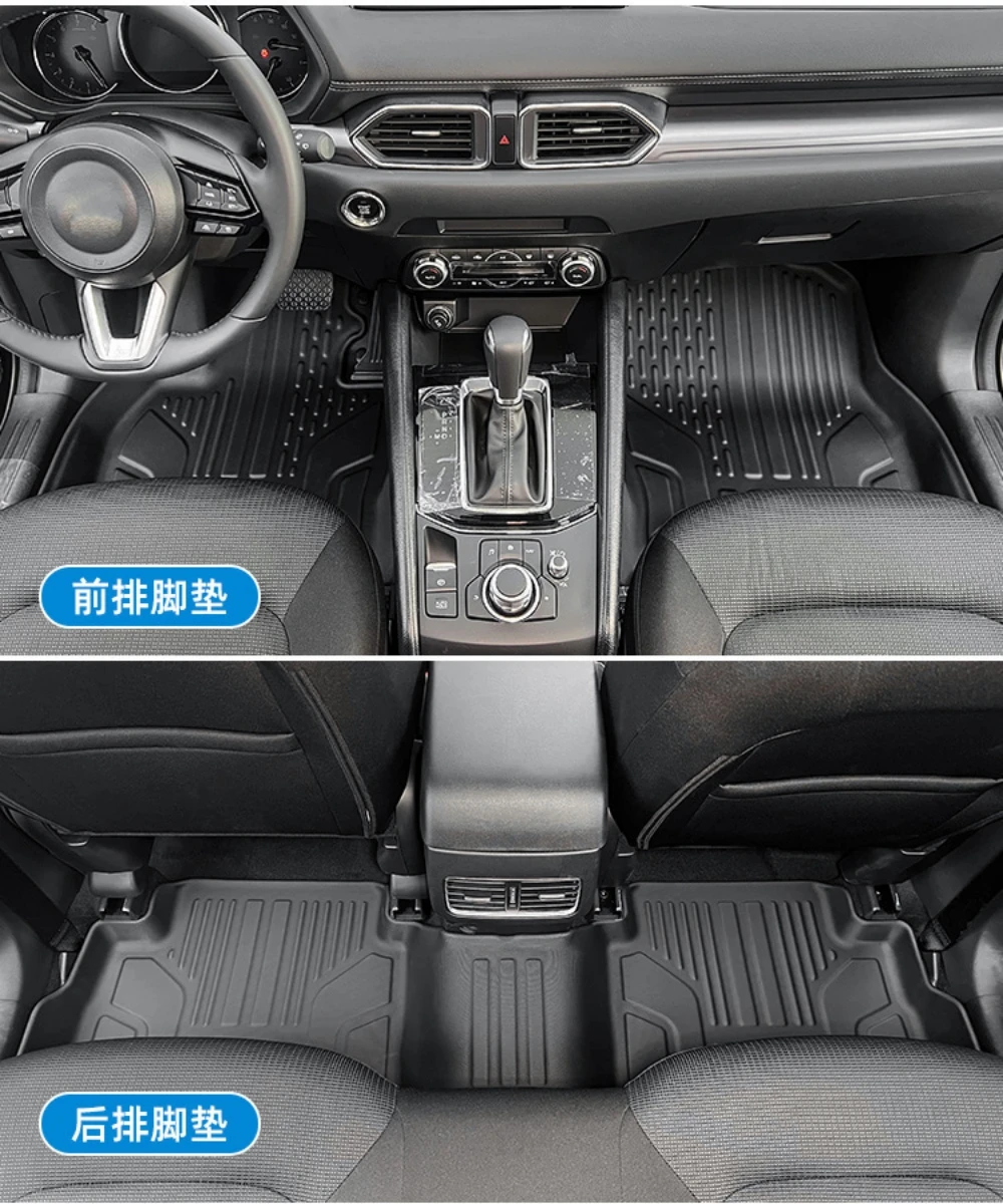 Für Mazda CX-5 2017-2025 TPE LHD RHD Fußmatten & Kofferraumauskleidungen, Allwetterschutz Rutschfeste Kofferraummatten, Rückenlehnenauskleidungen – Detail 4