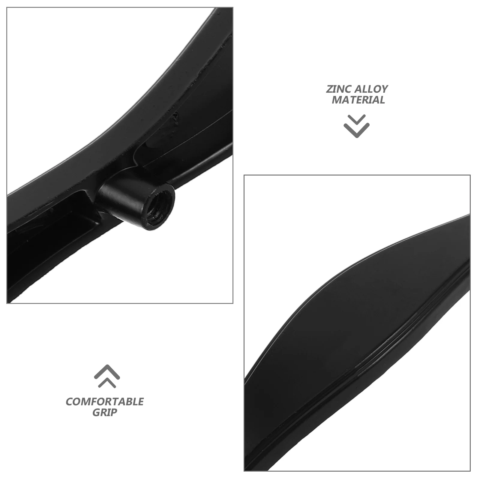 10 قطعة مقابض للخزانة السوداء درج أنيق يسحب للمطبخ الحمام مضمد خزانة مقابض الأجهزة لأدراج مضمد #2