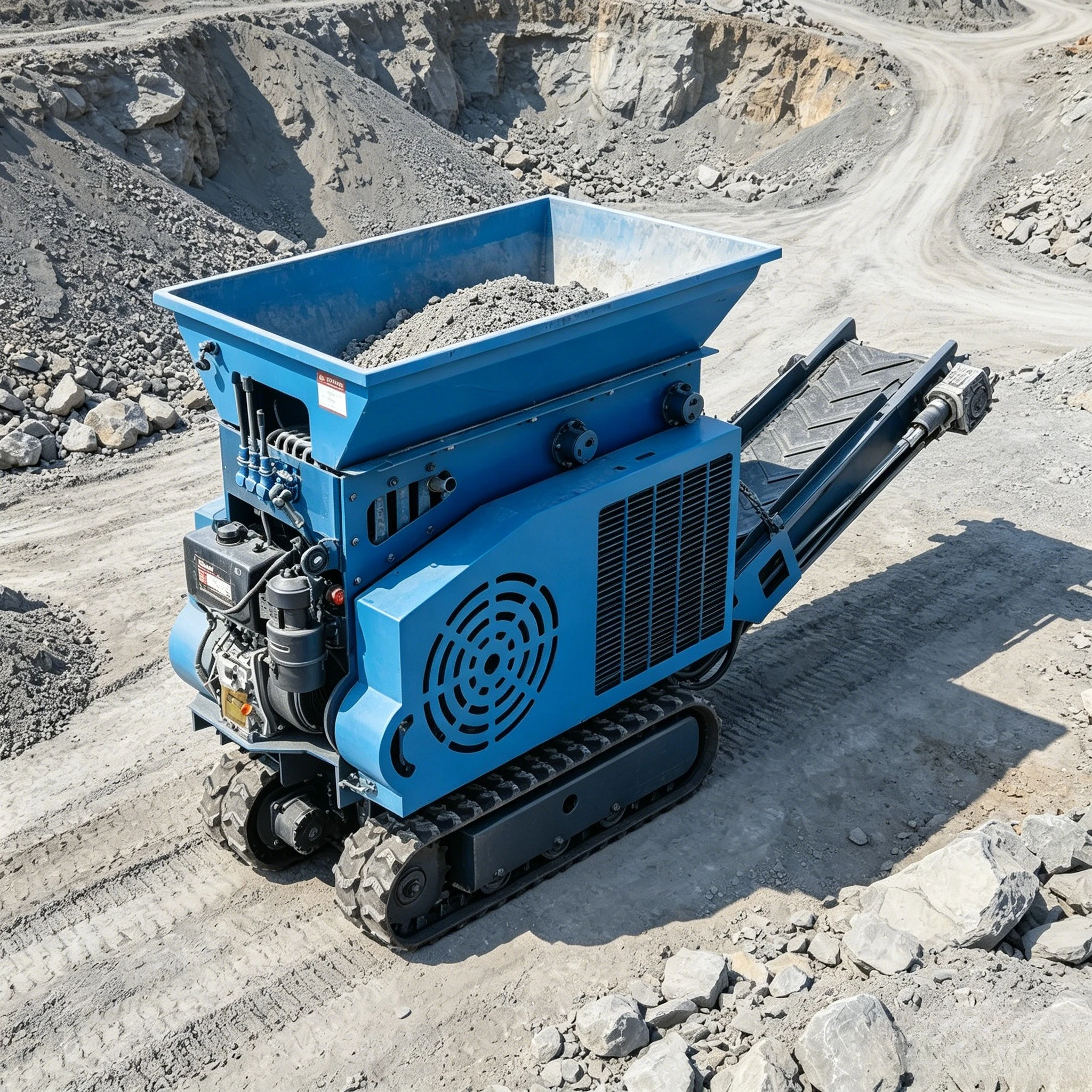High Performance Mini Crawler Mobile Jaw Crusher Daw Crusher Rock Crusher Rocker Breaker for Stone and Rock Breaking Customized