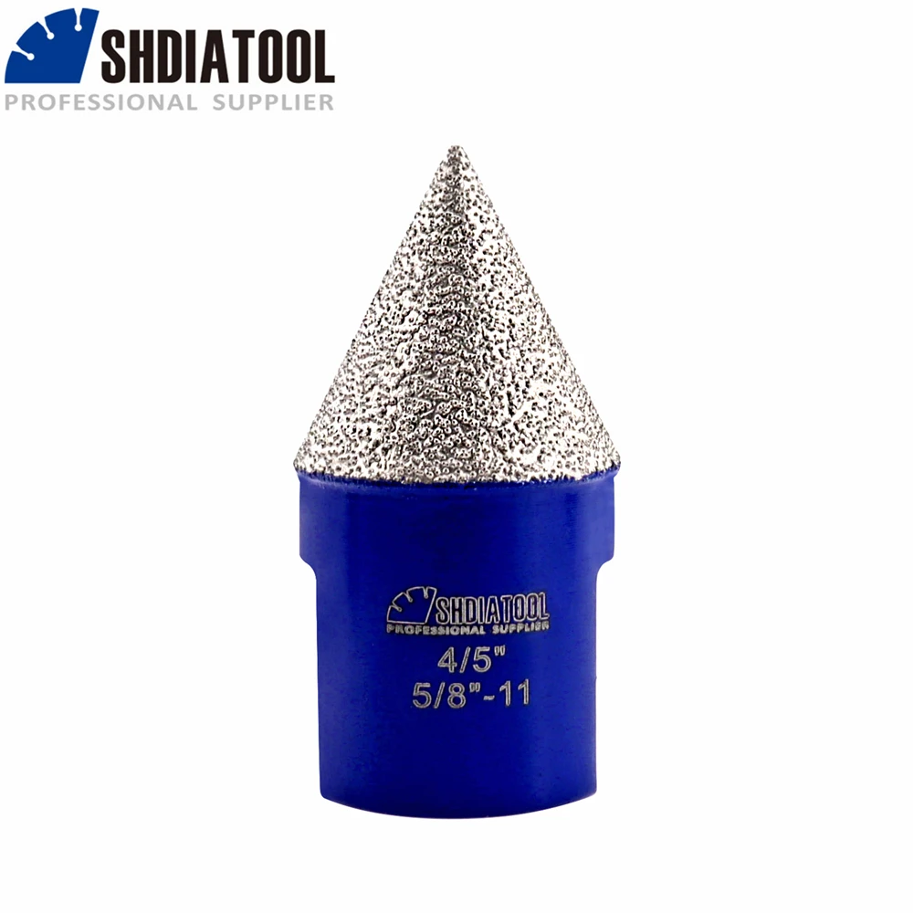 

SHDIATOOL 1pc Diamond Chamfer Finger Bits 20MM With 5/8-11 Thread Enlarge Shape Round Bevel Existing Holes