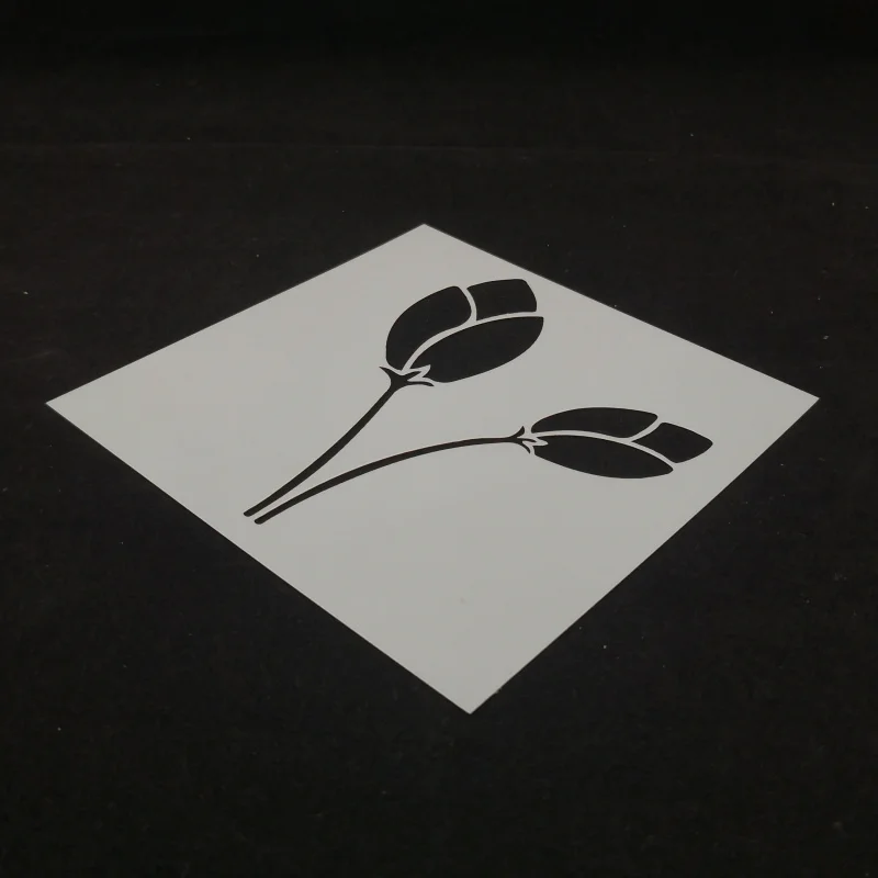 Flower Layering Stencils para Scrapbook, Modelo decorativo, DIY Album Pintura, Colorir e Embossing, Photo Album, 13 centímetros