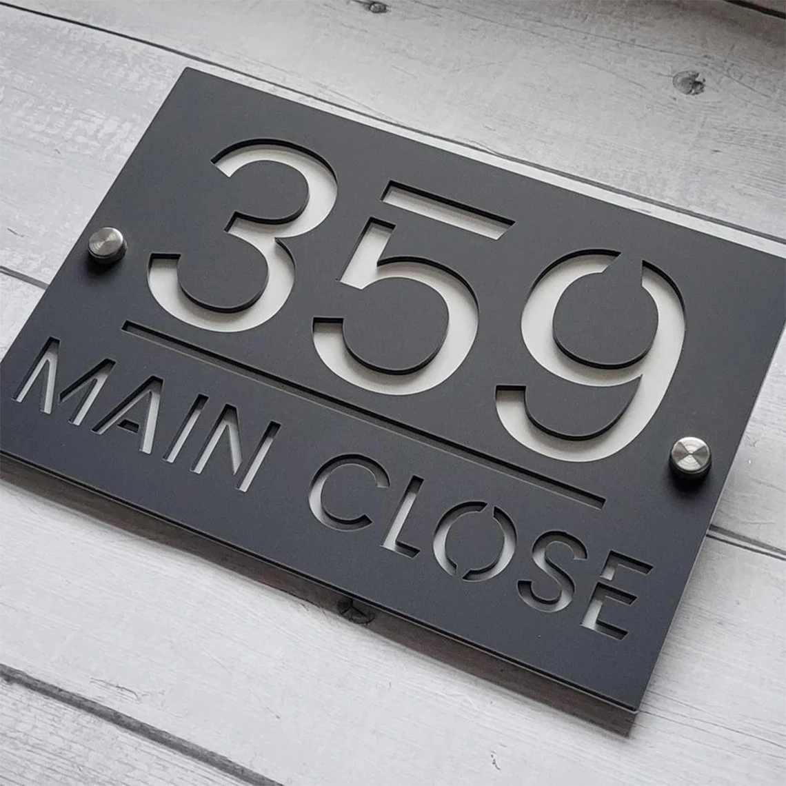 

Modern House Sign Custom Acrylic House Sign Home Address Sign personalised Modern Door Number House Address Plaque