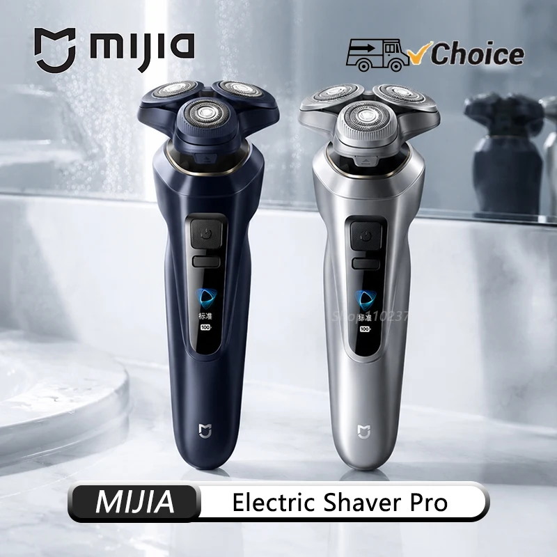 NEW Mijia Electric Shaver Pro Wet & Dry Shavers 360° Floating Head Dual Ring Lock Smart Color Display IPX8 Long Battery Razor