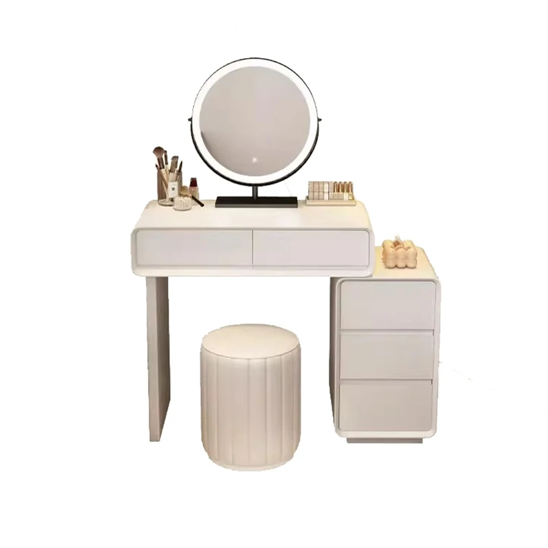 Italian Modern Vanity Table Trendy Aesthetic Artistic Elegant Vanity Table Classic Minimalistic Meuble De Chambre Furniture