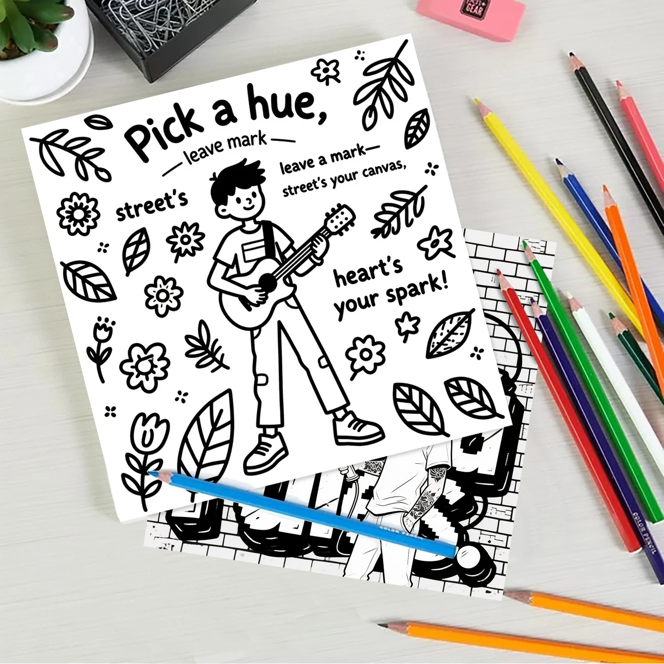 Волшебные девушки мультфильм каракули книжка-раскраска для рисования для взрослых 1 шт. 25 страниц звезды палочки радужные платья