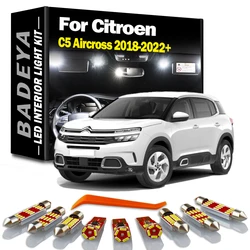 BADEYA 10Pcs Canbus Vehicle LED Interior Map Dome Light Kit For Citroen C5 Aircross 2018-2020 2021 2022 + Car Led Lamp No Error